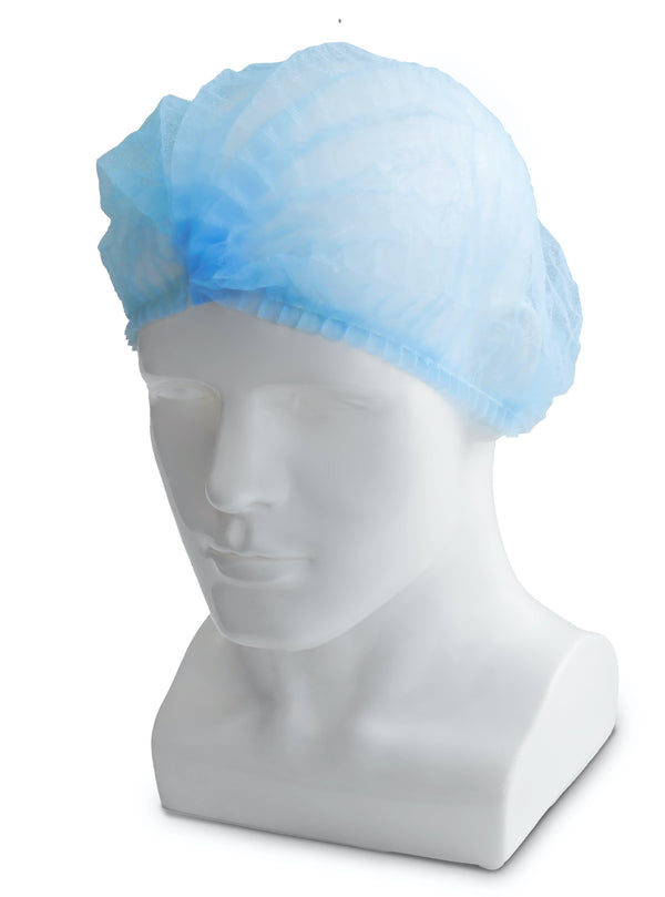 CLIP-Haube aus Vliesstoff 100 Stück, weiß, blau, grün