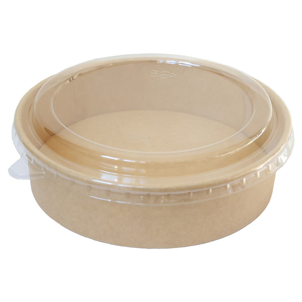 Kraftpapier Salatschalen mit Deckel 1100 ml, 300 Stk.