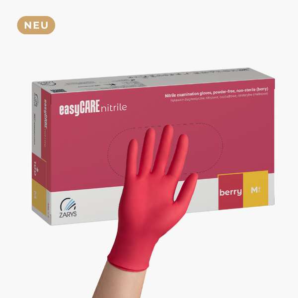 easyCARE Nitril Einmalhandschuhe puderfrei, berry 100 Stück