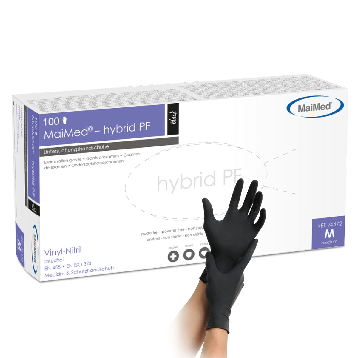 MaiMed® Einmalhandschuhe, Vinyl-Nitril Schwarz kaufen – Handschuhgroßhandel