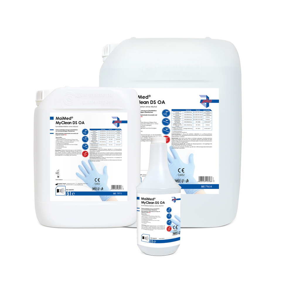 myclean handschuhe MaiMed® MyClean DS OA Schnelldesinfektion ohne Alkohol – Handschuhgroßhandel