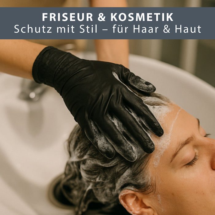 Kingfa Nitril Einmalhandschuhe puderfrei, schwarz 100 Stück