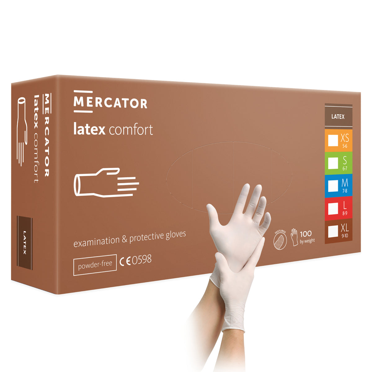 Mercator Latex Comfort – Puderfreie Latexhandschuhe