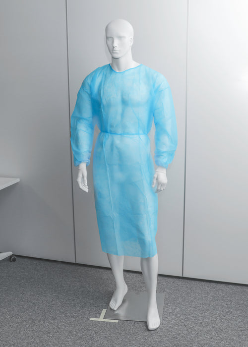 Schutzkittel aus Vliesstoff mit Bündchen 22g/m2