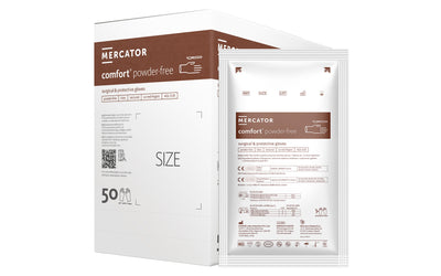 Mercator comfort sterile OP-Handschuhe puderfrei – Packung