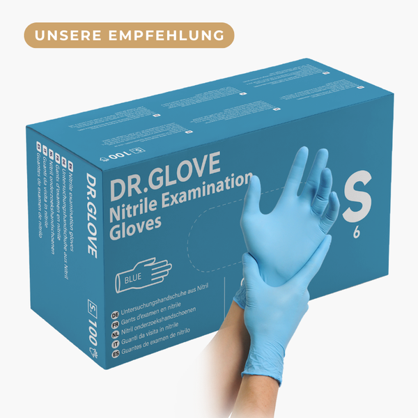 Dr. Glove Nitril Einmalhandschuhe puderfrei, blau 100 Stück