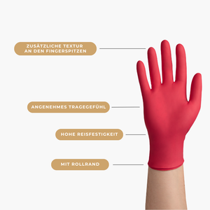 easyCARE Nitril Einmalhandschuhe puderfrei, berry 100 Stück