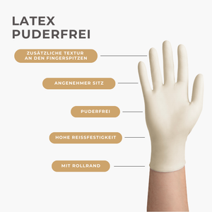easyCARE Latex puderfrei, weiß 100 Stück