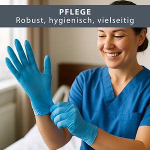 Peha-Soft Nitrile Nitrilhandschuhe Einmalhandschuhe puderfrei, royalblau 100 Stück