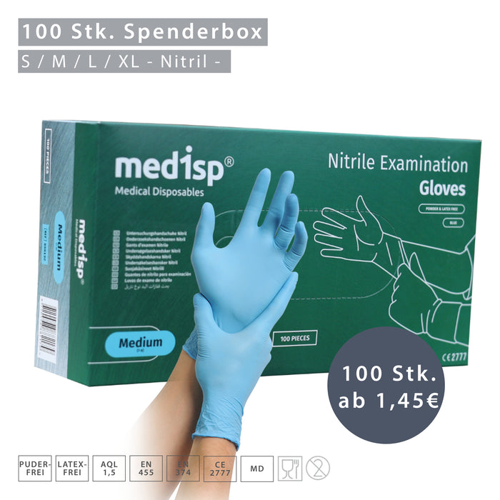 MediSp Nitril Handschuhe Pflege-Medizin-Labor-Industrie