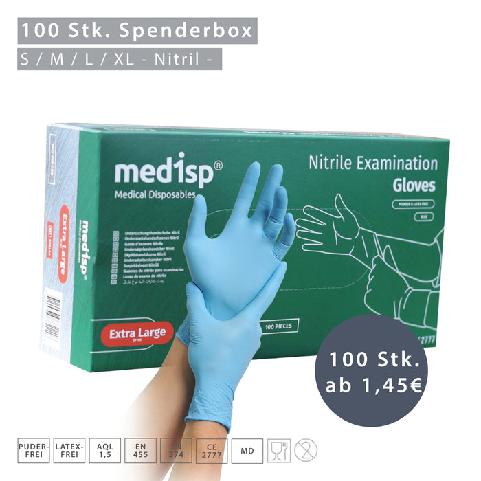 MediSp Nitril Handschuhe Pflege-Medizin-Labor-Industrie