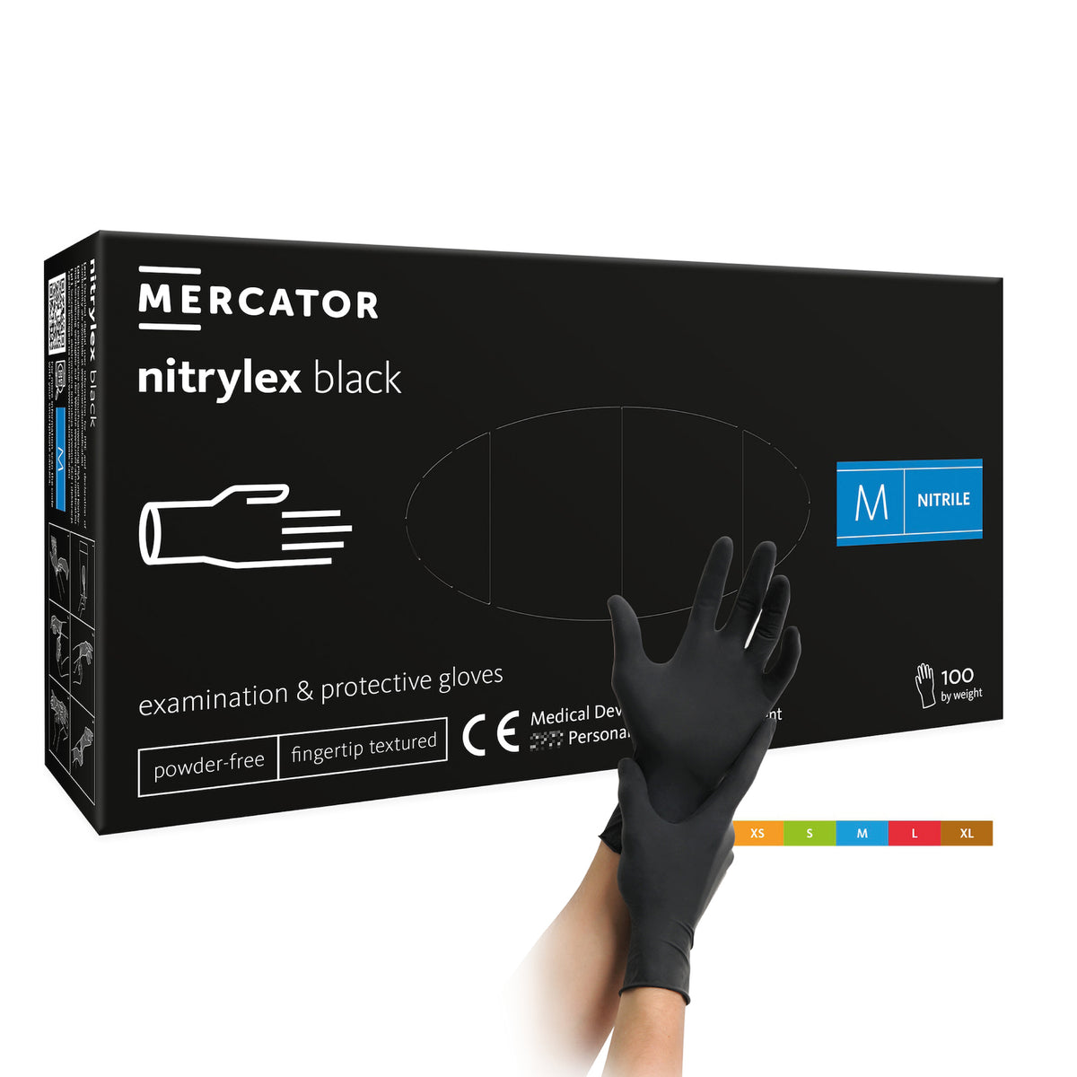 Mercator Nitrylex black Nitrilhandschuhe schwarz kaufen – Handschuhgroßhandel