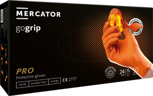 MERCATOR gogrip Nitril-Handschuhe mit Diamanttextur orange