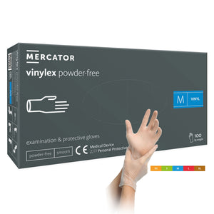Mercator vinylex puderfrei Vinyl Handschuh Weiß/transparent
