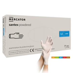 Santex Powdered – Gepuderte Latexhandschuhe mit Textur