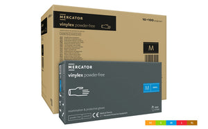 Mercator vinylex puderfrei Vinyl Handschuh Weiß/transparent